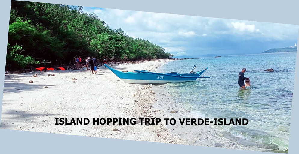 Island hopping to Verde Island.